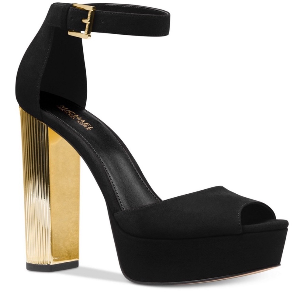 Michael Kors Elegant Black and Gold Heels 8.5 / 39